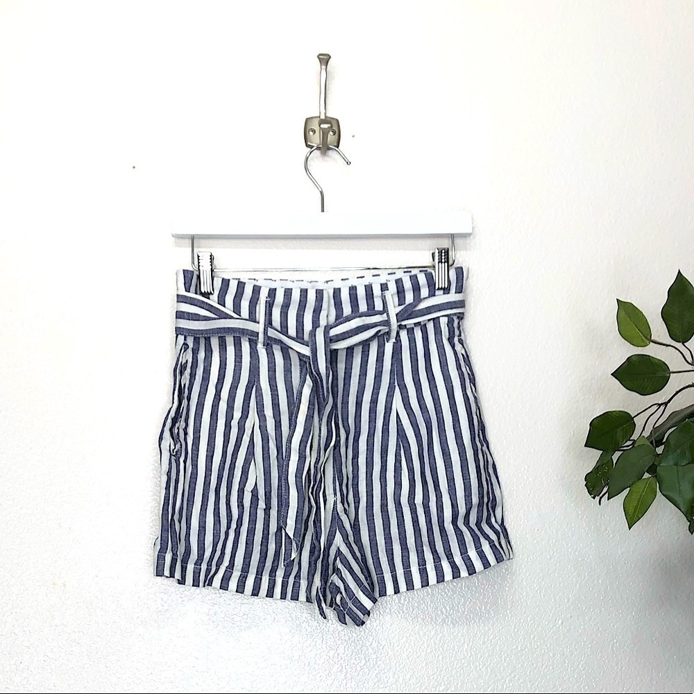 Cynthia Rowley Striped Linen Shorts